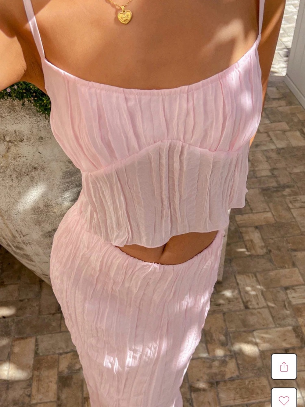 Beginning Boutiqu Pink Maxi Skirt SET - Elegant Spaghetti Strap Style
